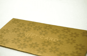 금색 꽃무늬 GIFT CARD 상품권